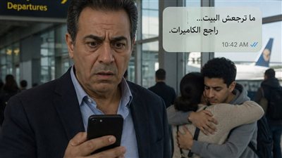 بعد ما وصلت ابنى المطار الشغاله بعتتلى رساله